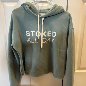 Women's Green Hoodie - Stoked All Day